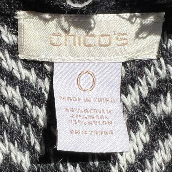 🌻Chico's Soft Tweed Wool Blend Blazer Jacket Cardigan Fringe Trim Size Small - Picture 10 of 11